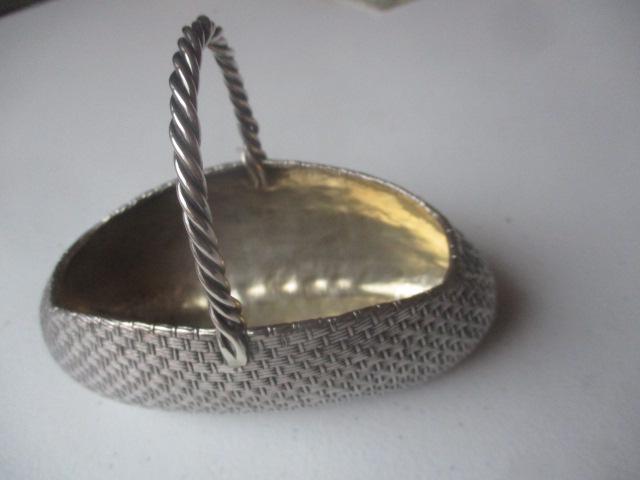 Silver Basket with Handle Marked GN - RH Hallmark (1 of 6)
