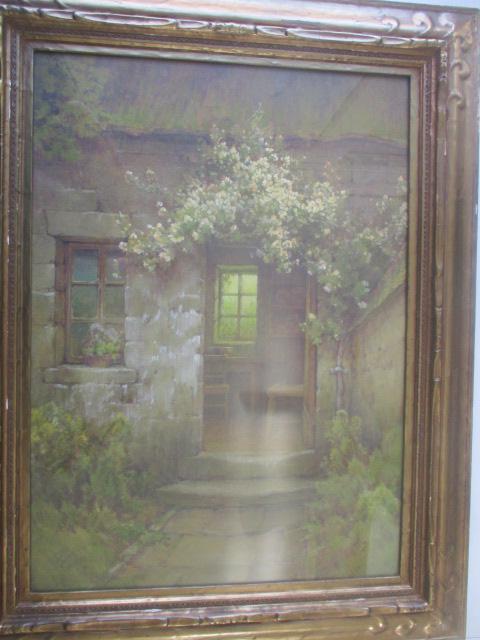 Doorway with Flowers - Pastel Mixed Media Signed (1 of 6)