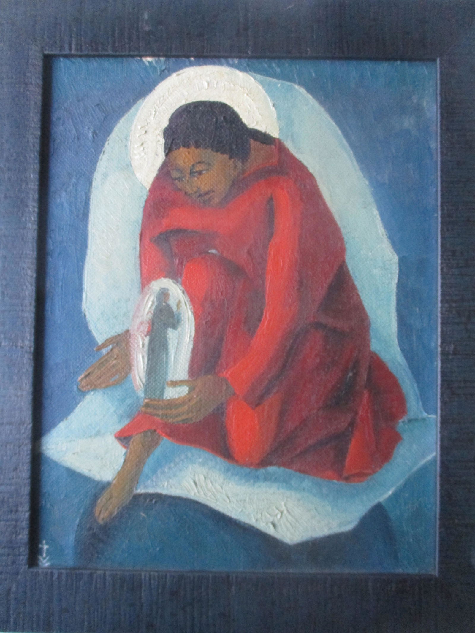 Native Woman Oil on Artist Board (1 of 4)