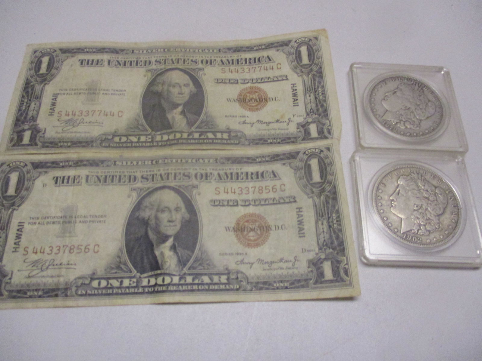 1878 & 1902 Morgan Silver Dollars & 2 Hawaii 1935 (1 of 6)