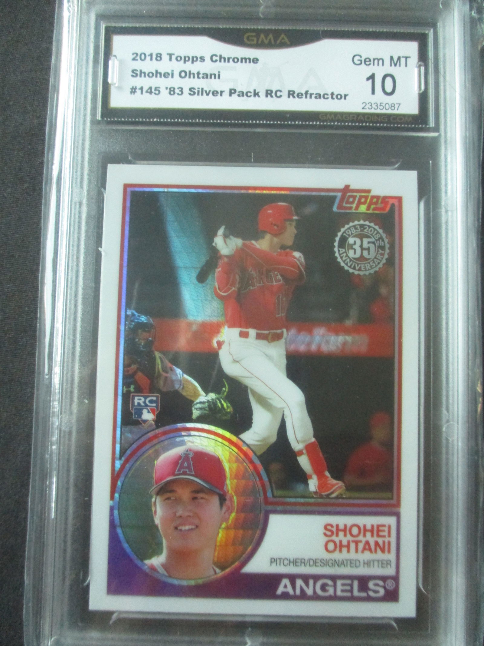 Shohei Ohtani 2018 #145 '83 Silver Pack RC Refractor (1 of 4)