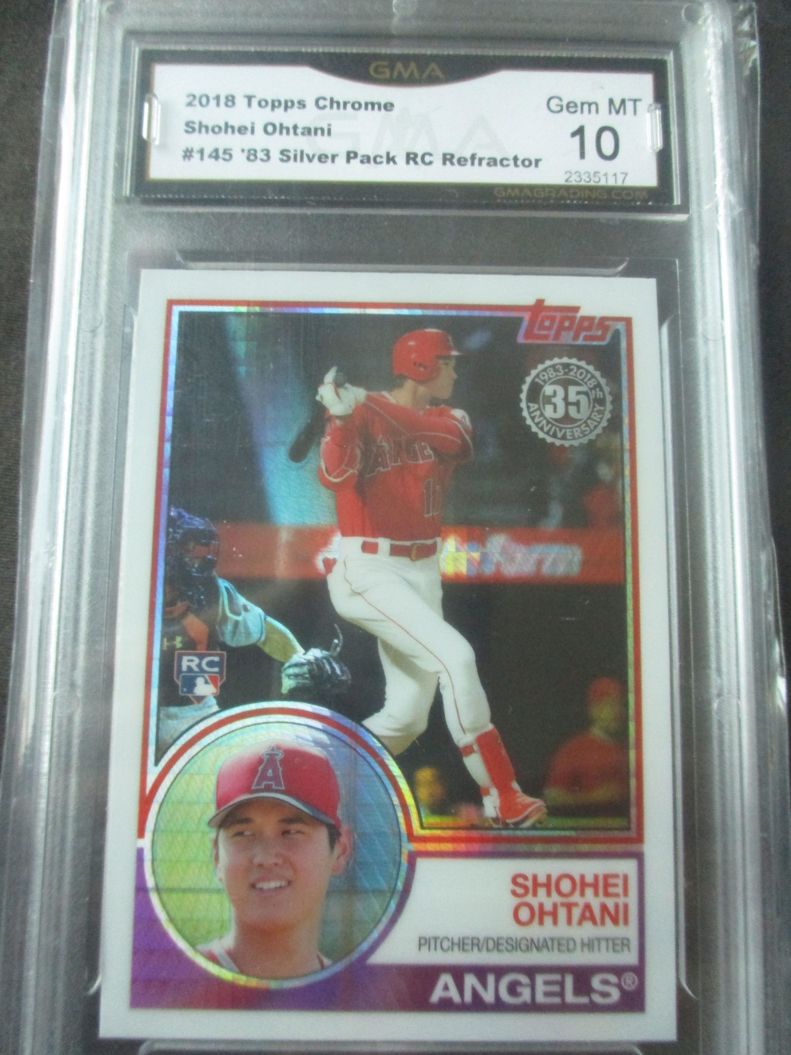 Shohei Ohtani 2018 #145 '83 Silver Pack RC Refractor (1 of 3)