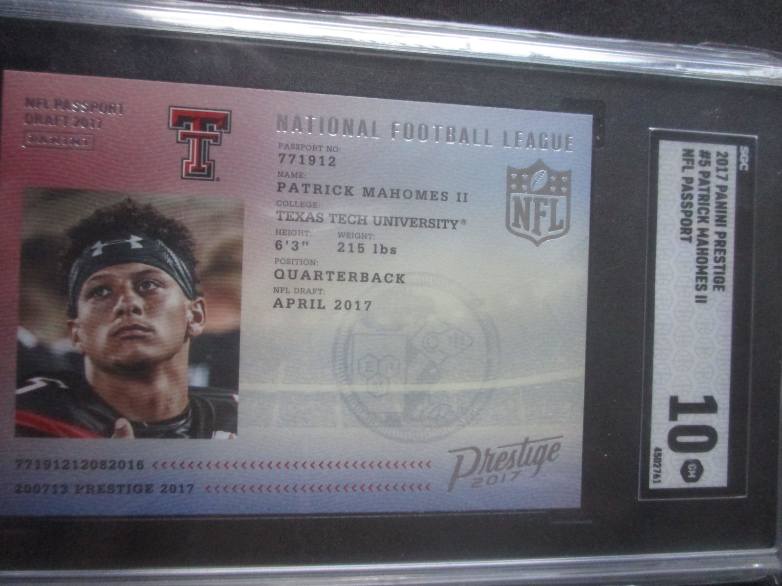 2017 Panini Prestige #5 Patrick Mahomes II NFL (1 of 3)