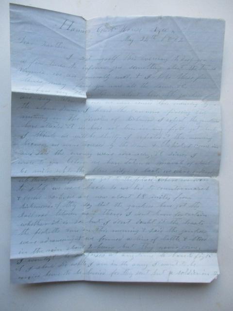 1862 Confederate Civil War Soldier's  Letter (1 of 7)