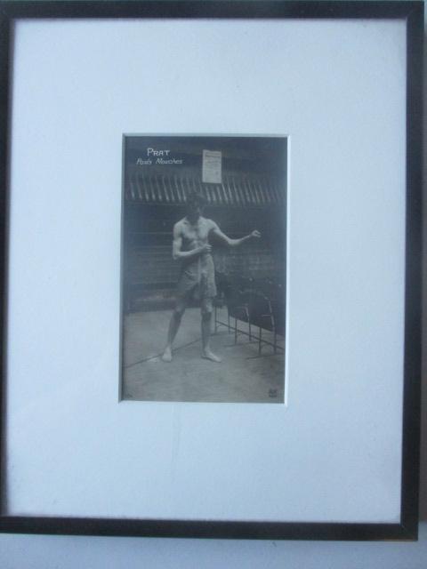 French Boxer Vintage Photo: Photo: 5" x 3" - Frame: 10 1/2" x 8 1/2" - See photos for condition and details