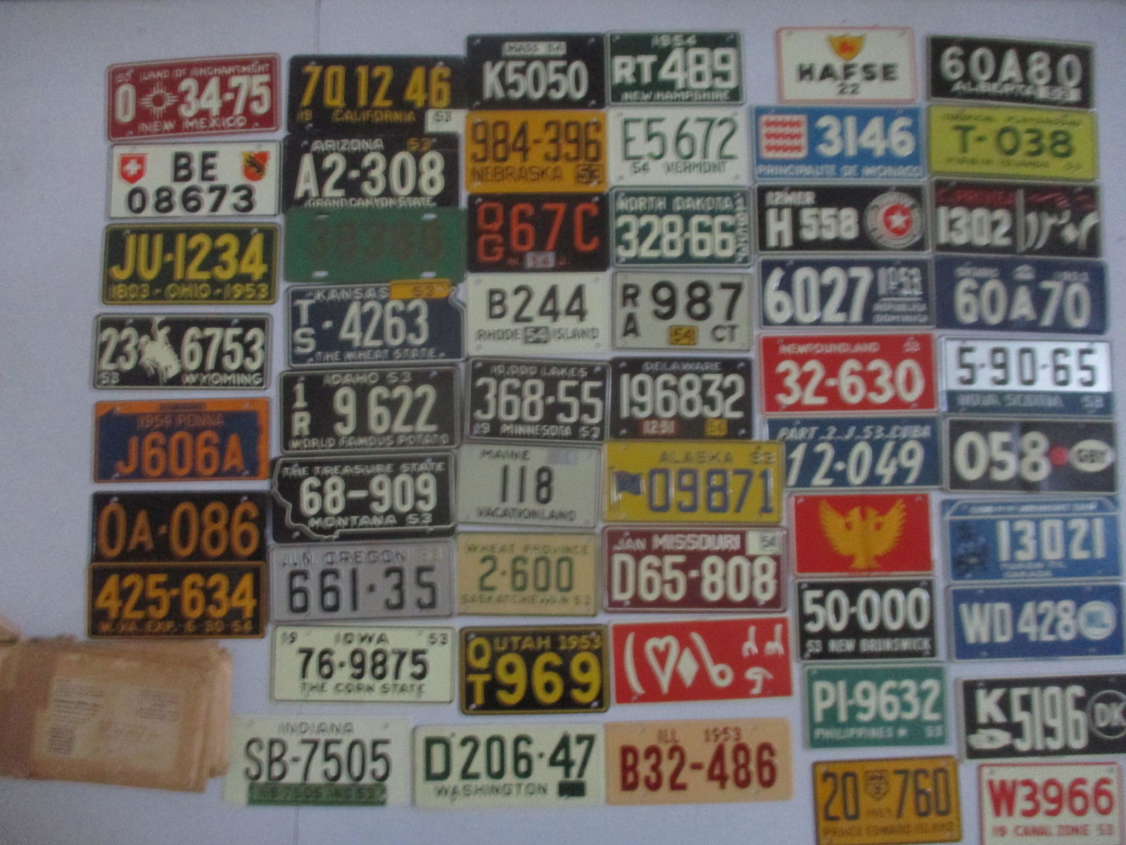1953-1954 General Mills Bicycle License Plates - 54 (1 of 5)