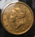 8: 1852 U.S. Gold Dollar Coin