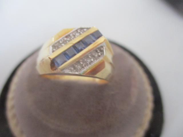 14k Diamond & Sapphire Ring (1 of 2)