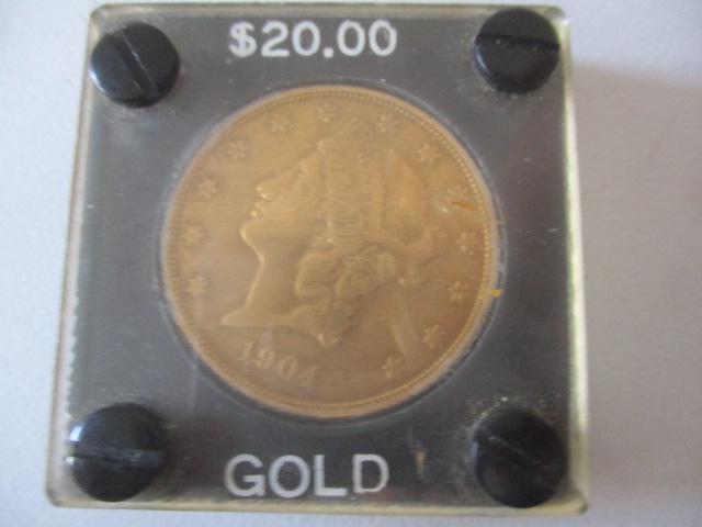 1904 Liberty $20 Gold Double Eagle Coin (1 of 4)