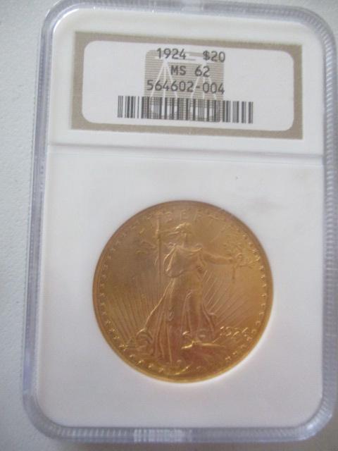 1924 ANA MS62 $20 St. Gauden's Double Gold Eagle (1 of 5)