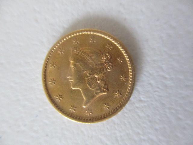 1853 Gold Dollar Coin (1 of 2)
