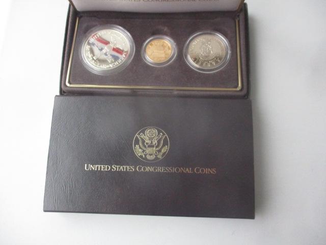 1989 Congressional Coin Set $5 Gold Coins, Silver (1 of 7)