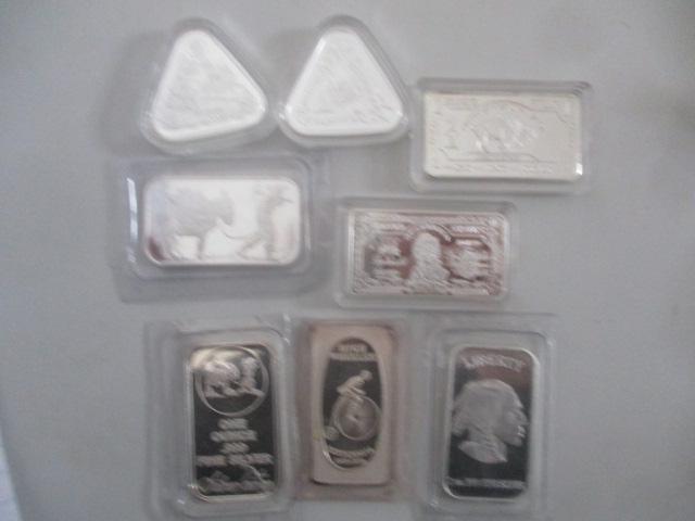8 Silver One Ounce Ingots (1 of 10)