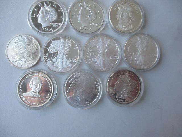 (10) One Ounce Silver Coins (1 of 9)