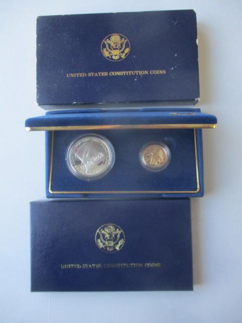 1987 U.S. Constitution Gold and Silver Coins Set (1 of 7)
