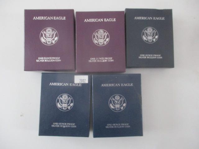 5 American Eagle Proof Silver Coins (1 of 4)