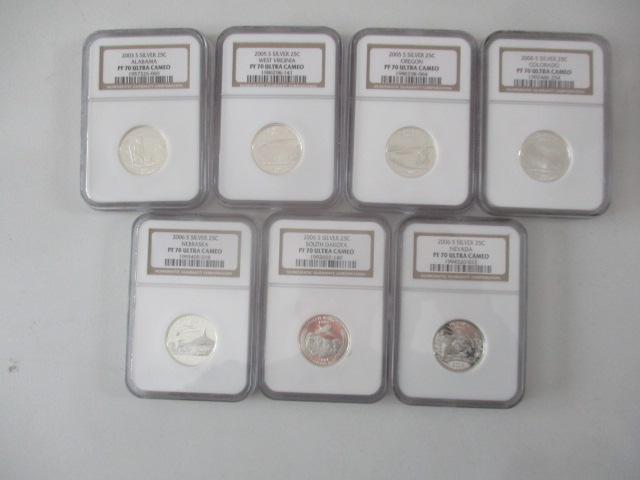 7 Ultra Cameo State Quarters (1 of 8)