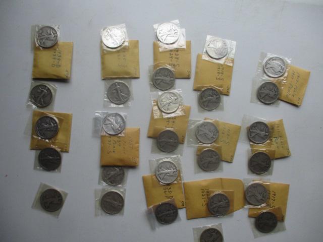 1910s, 1920s and 1930s Walking Liberty Half Dollars (1 of 14)