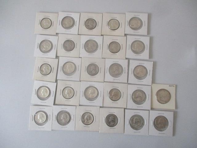 26 Washington Silver Quarters and Franklin Half (1 of 12)