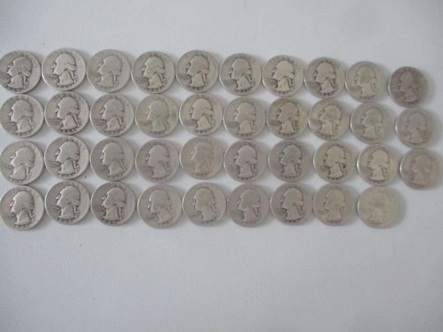 (2) 1945-D, (2) 1945-S and (35) 1945 Washington Quarters (1 of 9)