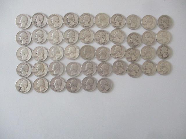 (4) 1940-D, 1950-S and (12) 1950, (4) 1951-D, (2) 1951-S and (23) 1951 Washington Quarters (1 of 17)