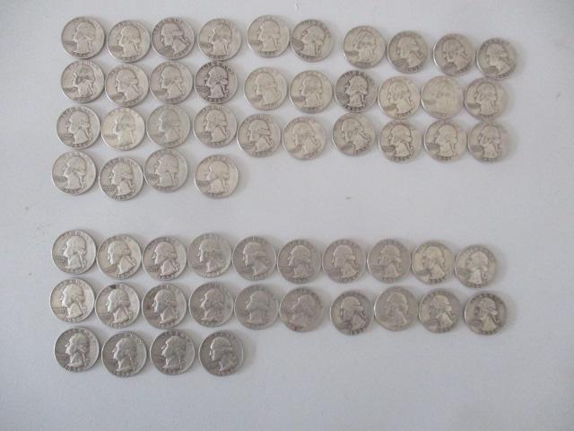 58 Silver Washington Quarters (1 of 13)