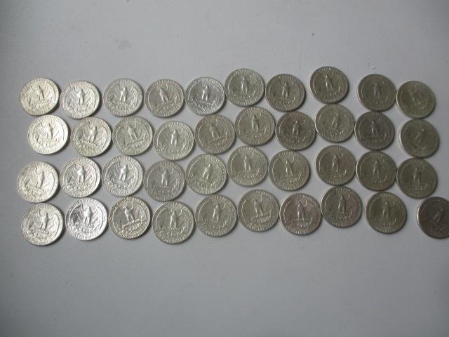 Roll of (40) 1964 Washington Quarters (1 of 4)