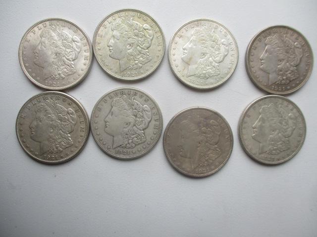 (4) 1921, (3) 1921-s & 1921-D Morgan Silver Dollars (1 of 19)