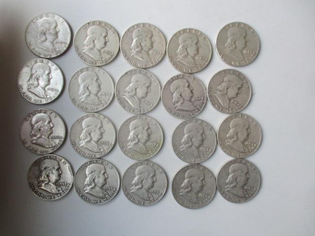 Roll of (20) Ben Franklin Half Dollars (1 of 13)