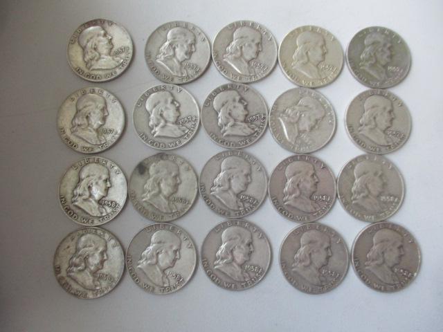 Roll of (20) Ben Franklin Half Dollars (1 of 11)
