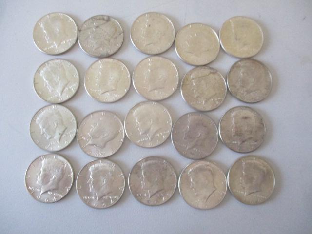 Roll of (20) Kennedy 90% Silver Half Dollars (1 of 12)
