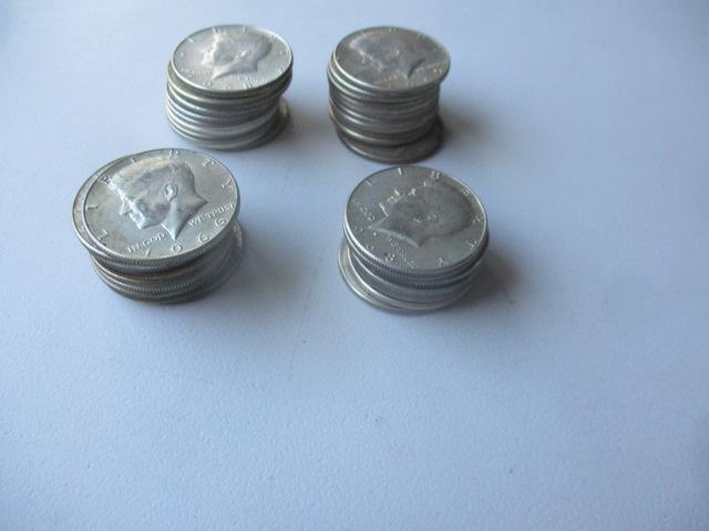 (38) Kennedy 40% Silver Half Dollars (1 of 4)