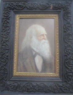 William Cullen Bryant Miniature Painted Portrait "American Poet and Editor Eve Post" Painted on: See photos for condition and details