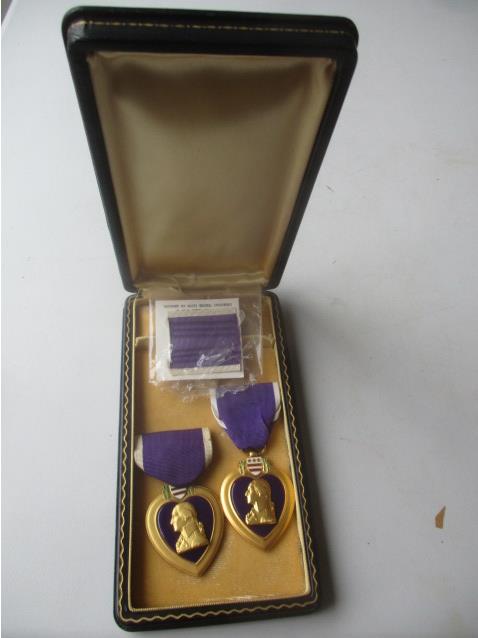 2 Purple Heart Medals World War II Veteran (1 of 5)