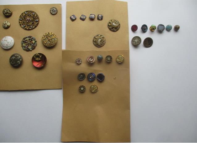 Enamel and Metal/Brass & Other Buttons: See photos for condition and details