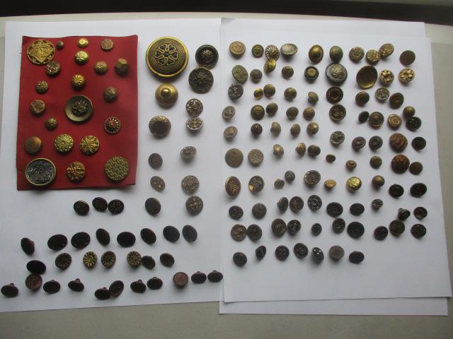 Cut Brass and Other Brass and Metal Buttons: See photos for condition and details