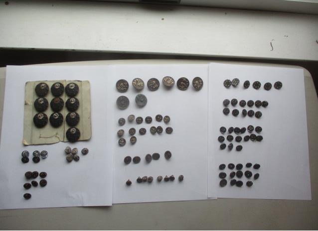 Cut Steel Button Sets, Paris Mode & Other Cut Steel Buttons: See photos for condition and details