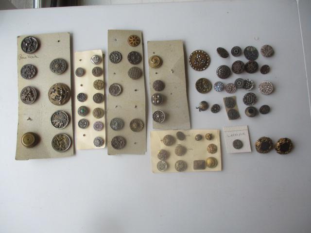 Steel Cut, Brass and Other Metal Buttons - Shank: See photos for condition and details