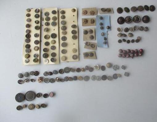 Steel Cut, Brass and Other Metal Buttons - Shank: (10) Button pictured are not shank. See photos for condition and details