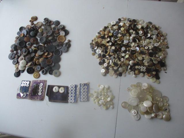Vegetable Ivory & Other Buttons Over 2.5 lbs: See photos for condition and details