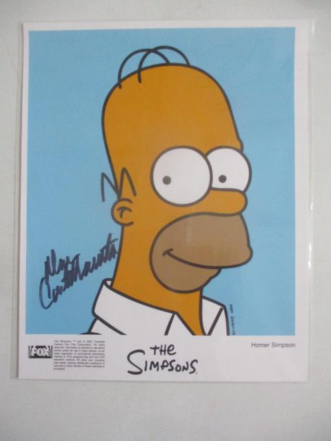 Dan Castellaneta Signer Homer Simpson Picture: 8 x 10 - COA From Palo, Inc. - See photos for condition and details