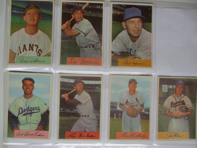 1954 Bowman Baseball Cards with Micky Mantle (1 of 20)