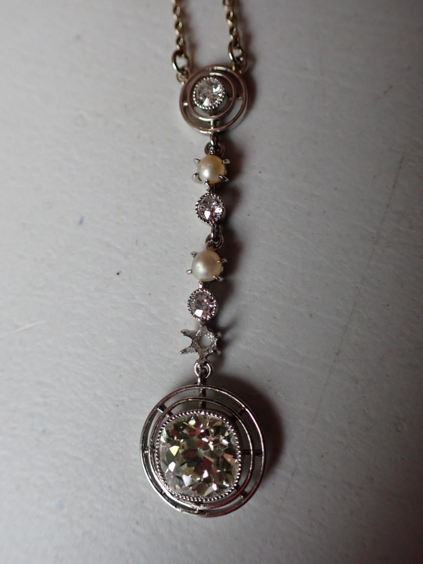 14K & 18K WG 2.48 CT Diamond & 3 Others & Pearl Necklace (1 of 15)