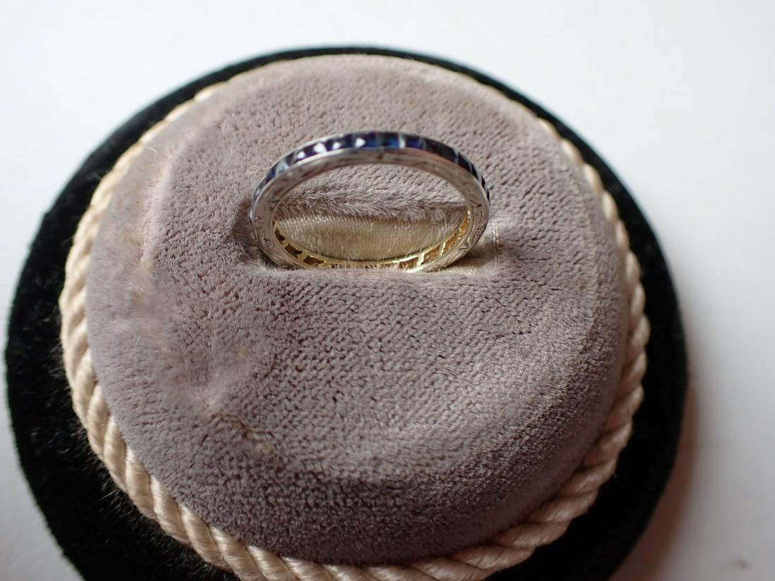 Platinum Victorian Eternity Sapphire Ring - Late 1800's (1 of 3)