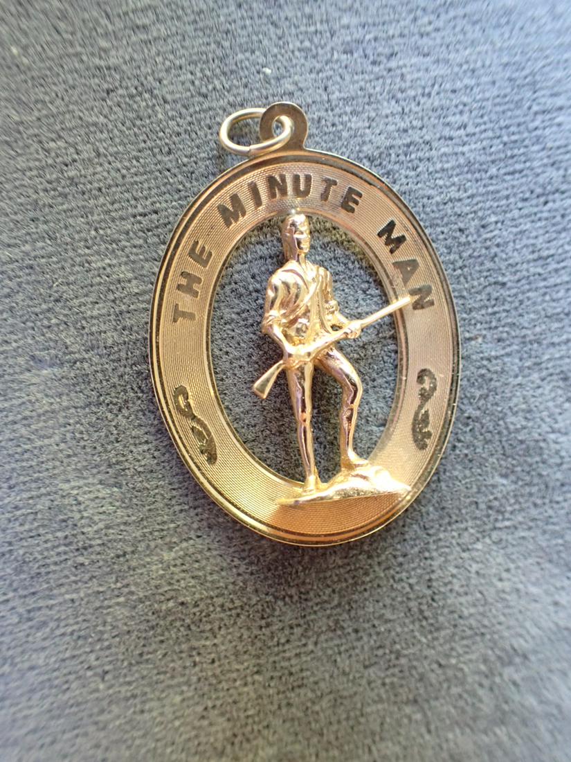 14K The Minute Man  (Lexington and Concord) Charm (1 of 3)