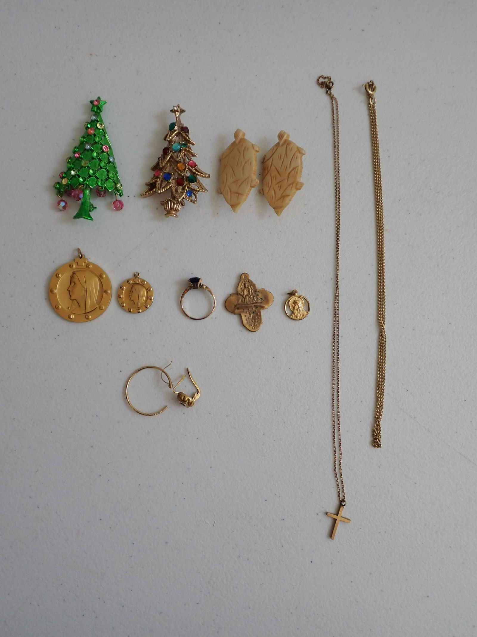 10K Gold Single Earrings, Gold Filled & Costume Jewelry (1 of 8)