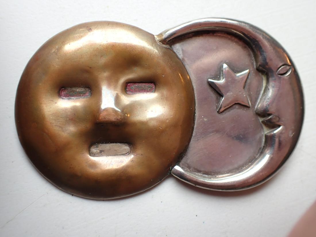 Signed Spratling 1940's Silver and  Copper Brooch Mixed Metal (1 of 7)