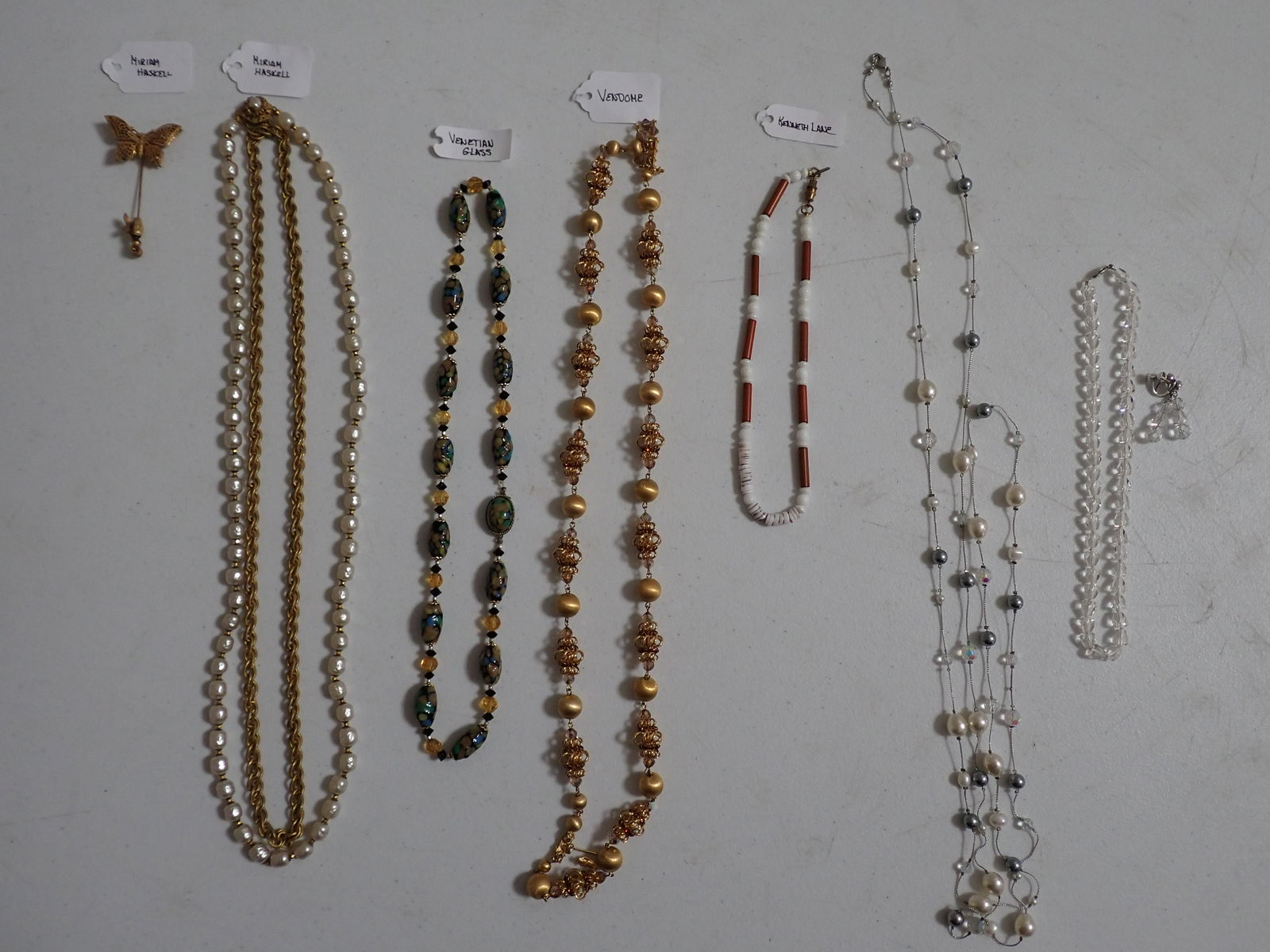 Miriam Haskell Baroque Pearl Necklace & Other Signed Pieces (1 of 8)