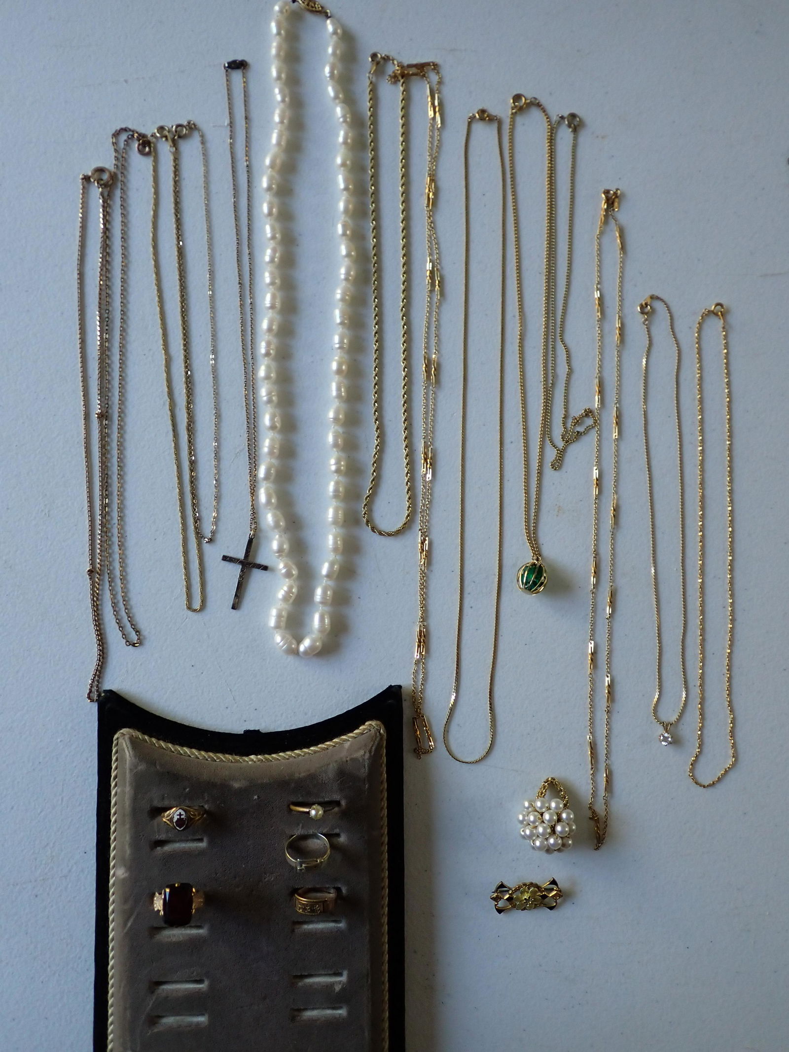 Sterling Cross, Pearls, Signed and Other Costume Jewelry (1 of 5)