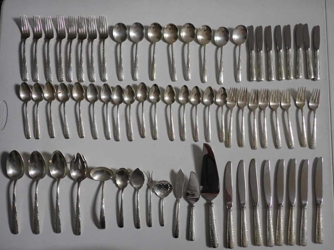 Gorham Sterling Camellia 68 Piece Flatware Set (1 of 14)